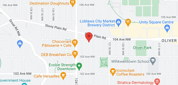 map of #106 10345 123 ST NW
